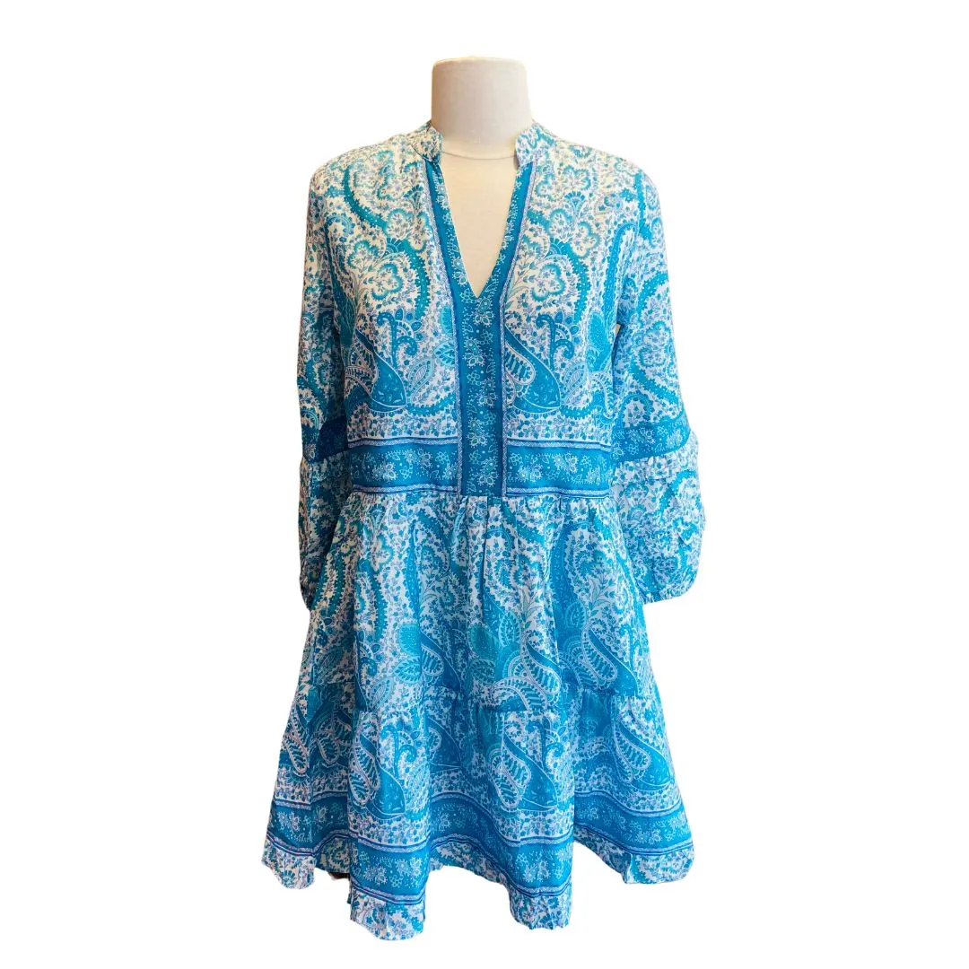 Summer V-Neck Paisley Dress