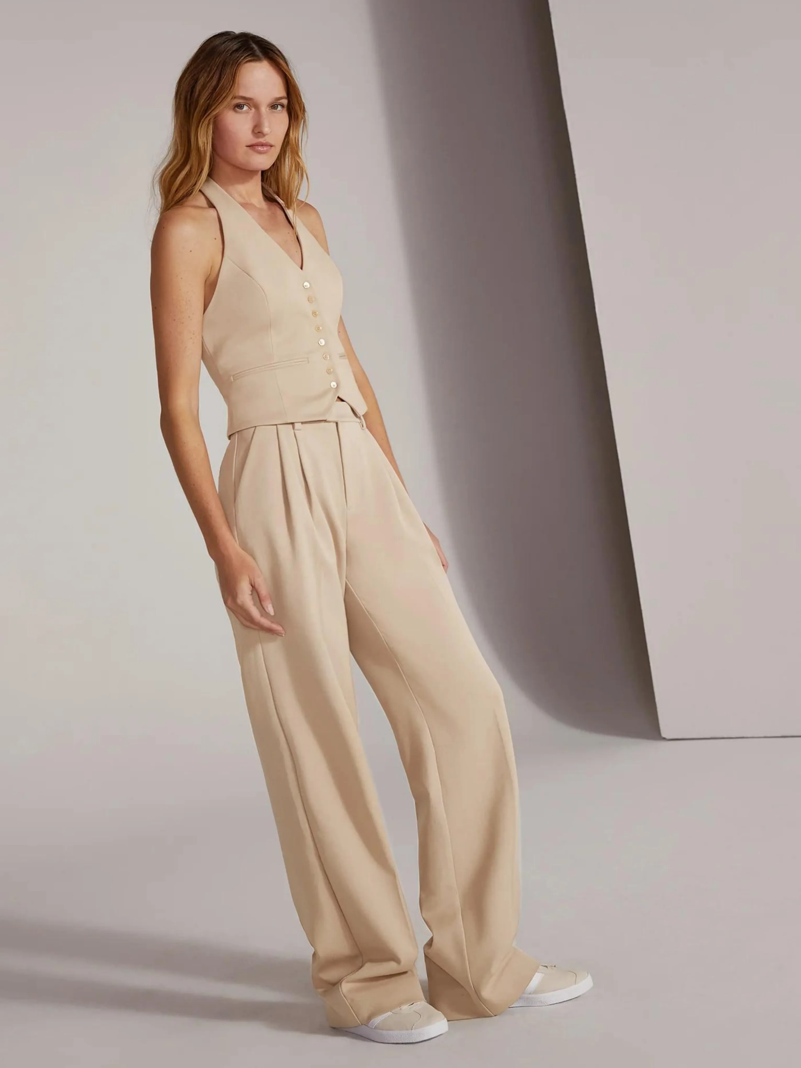 The Agnes Pant in Beige