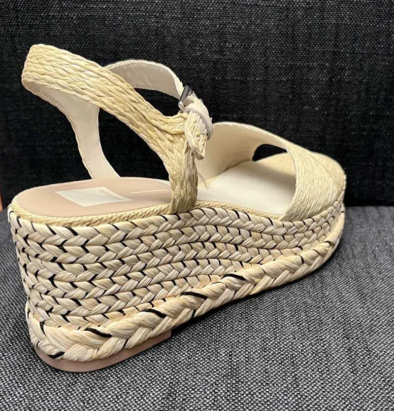 TIAGO WEDGES LT NATURAL RAFFIA - re:vita