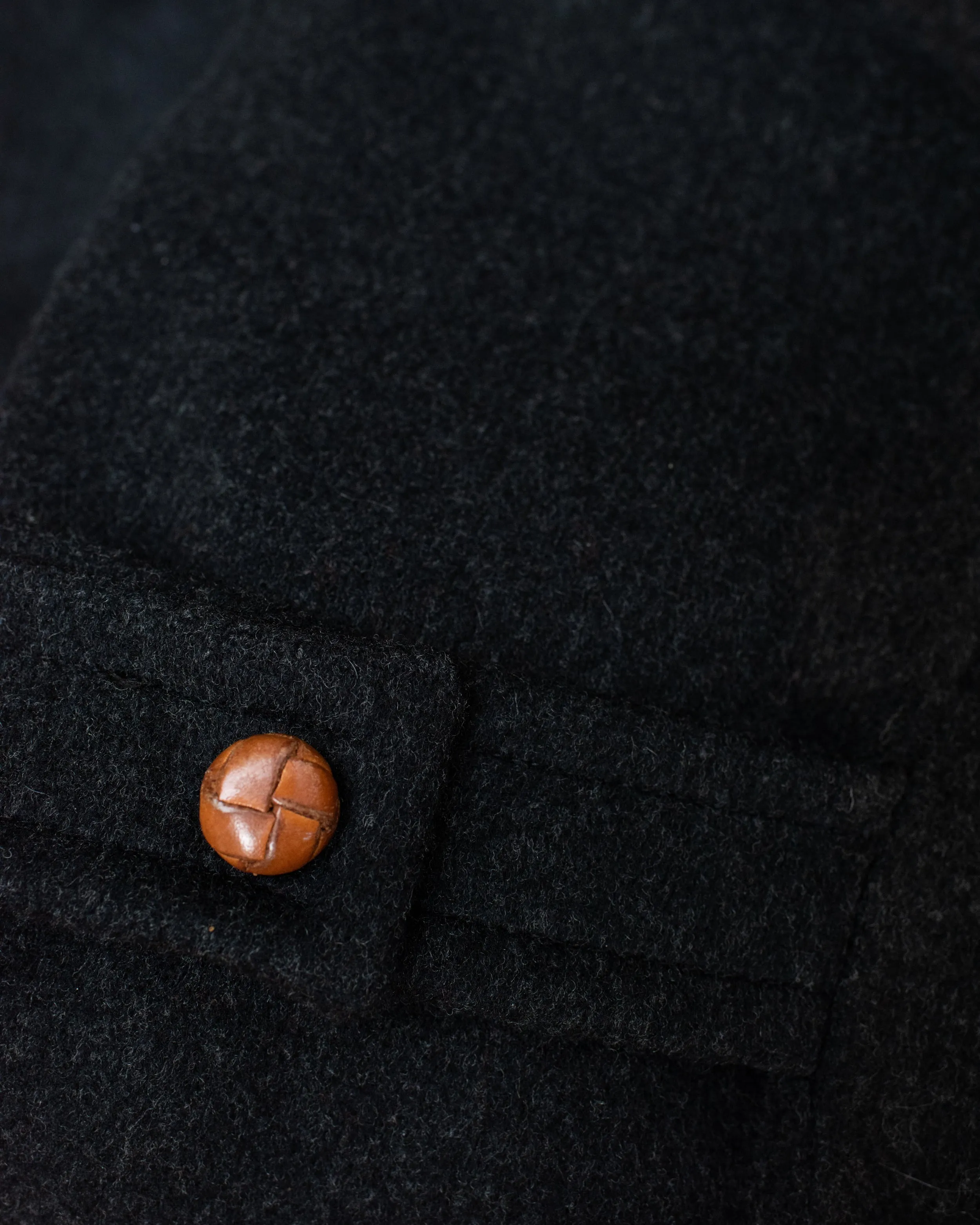 Vintage Charcoal Wool Coat (S/M)